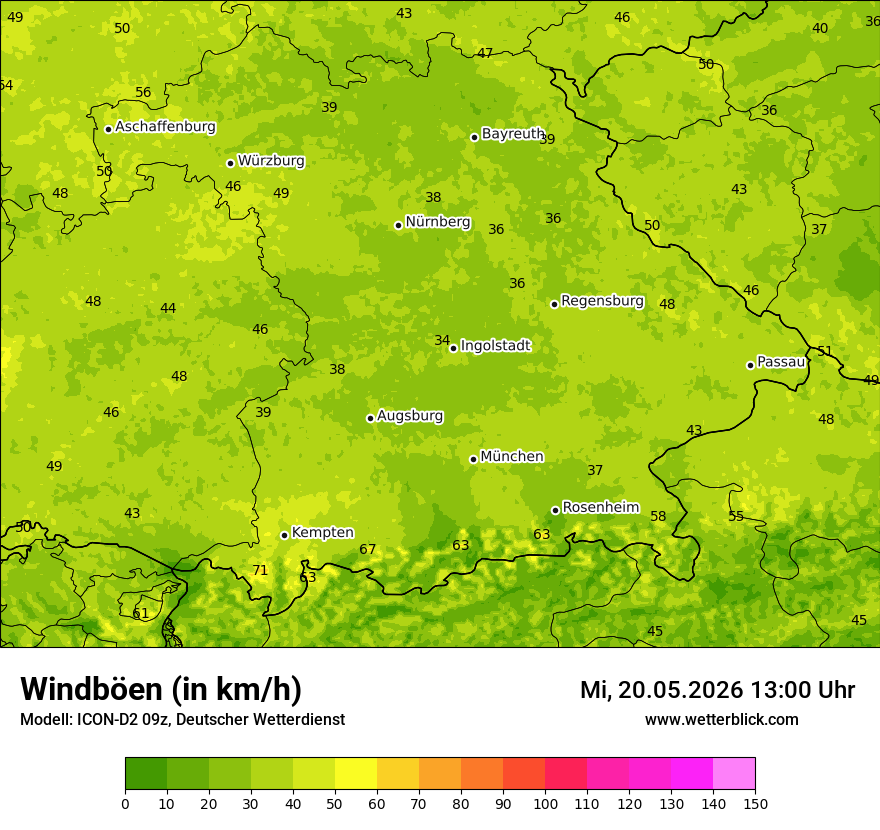 Maximale Windböen