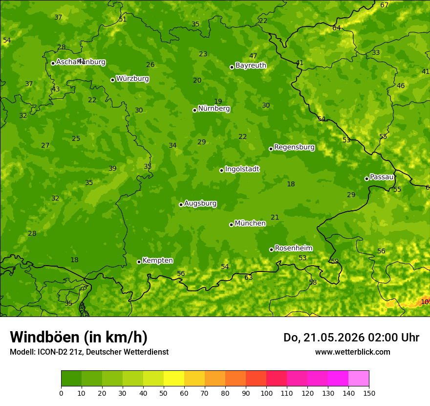Maximale Windböen