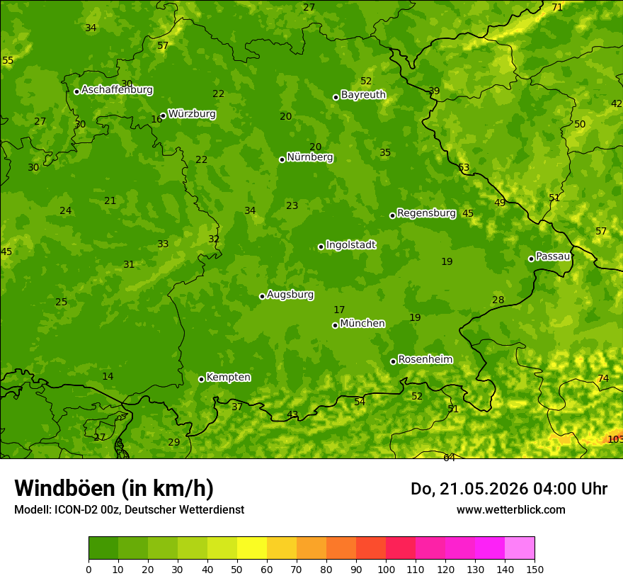 Maximale Windböen