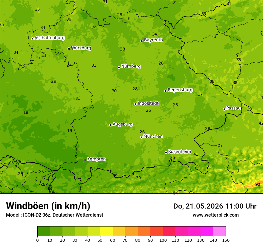Maximale Windböen
