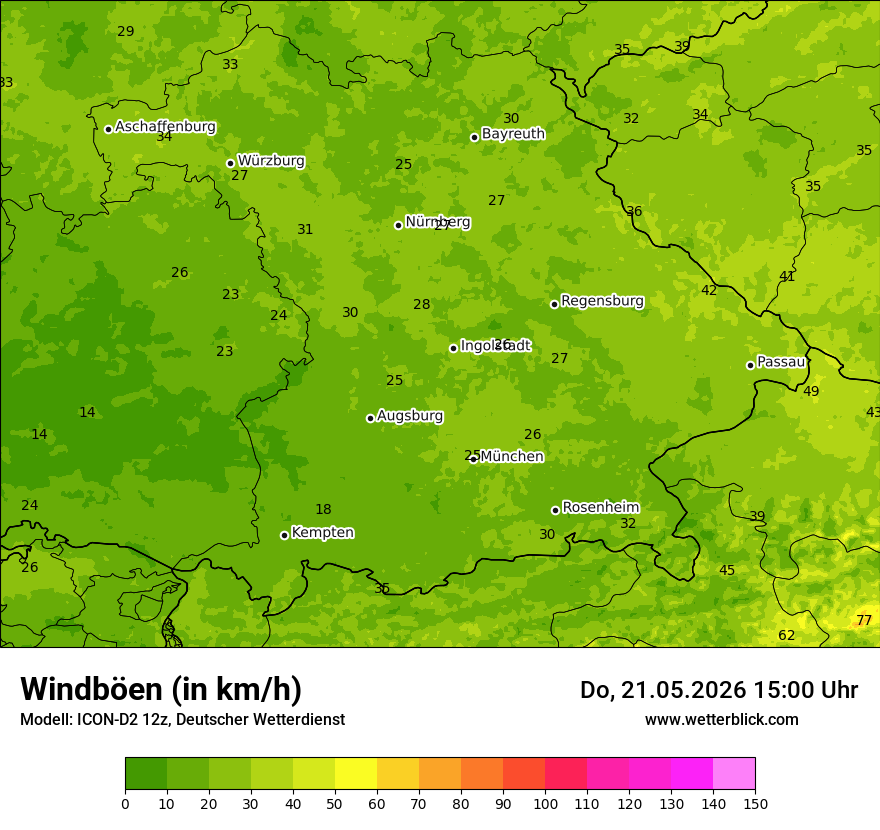 Maximale Windböen