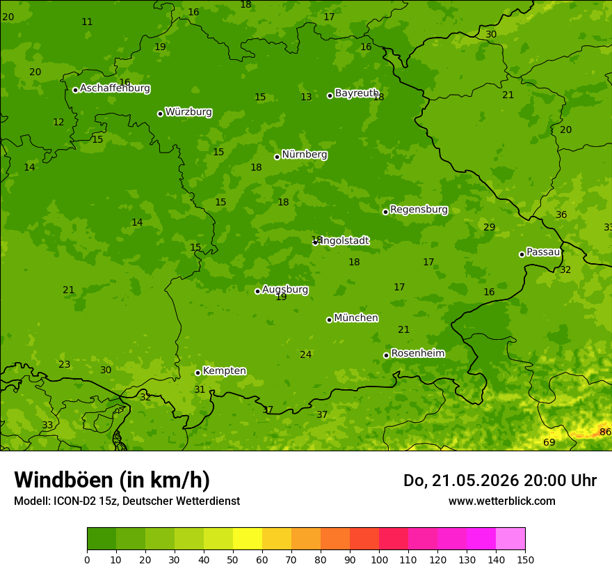 Maximale Windböen
