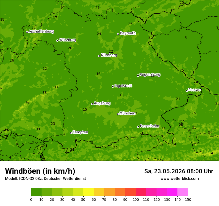 Maximale Windböen