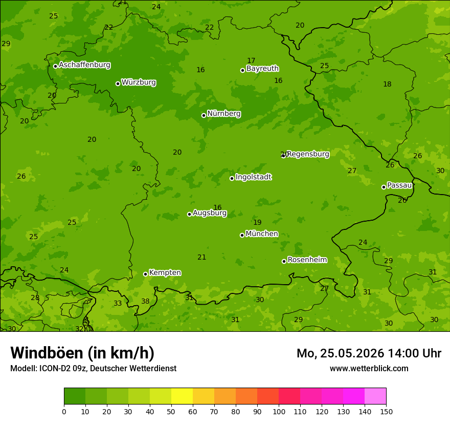 Maximale Windböen