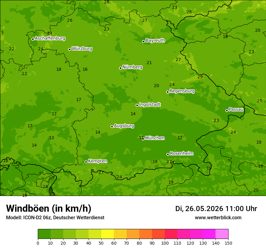 Maximale Windböen