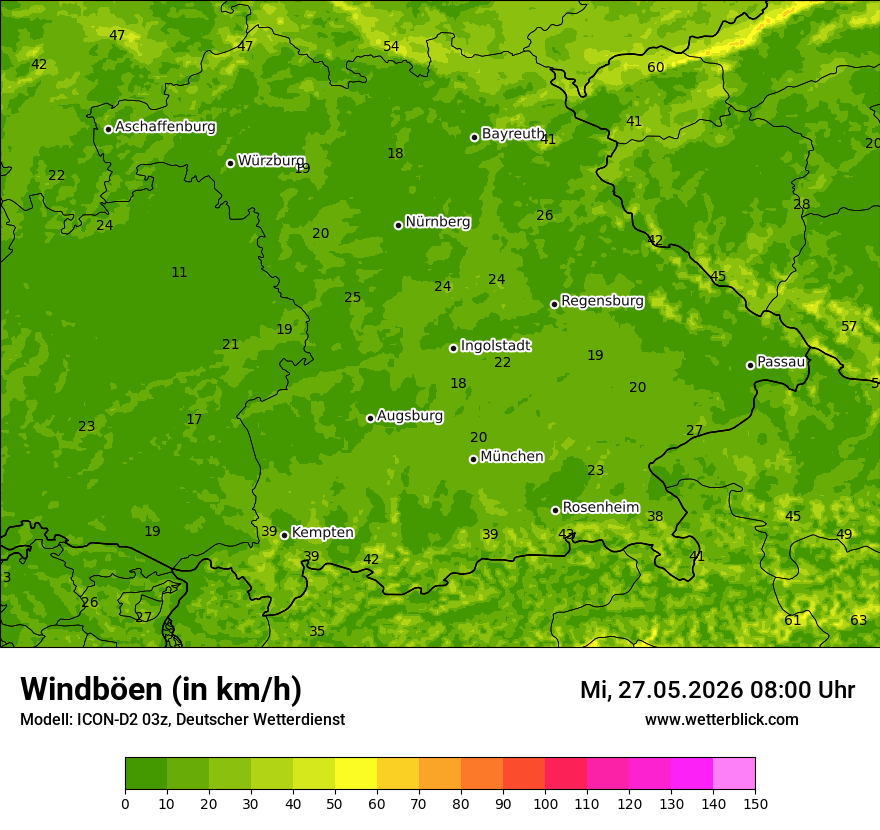 Maximale Windböen