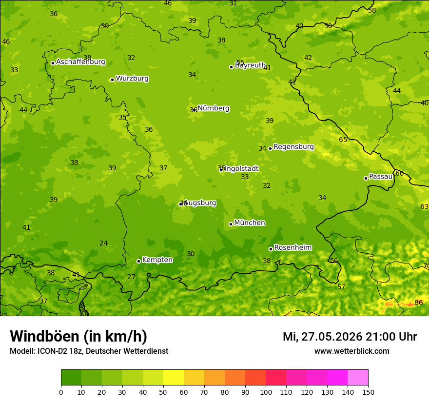 Maximale Windböen