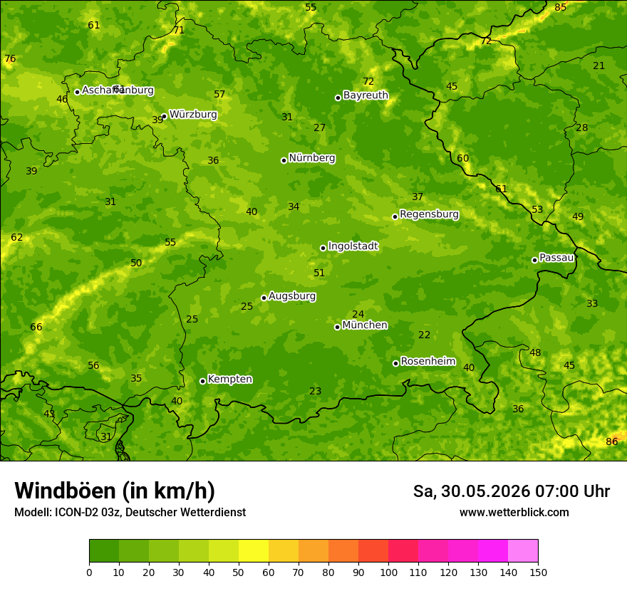 Maximale Windböen