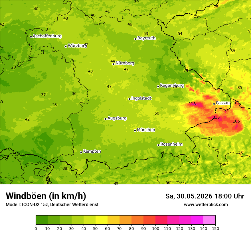 Maximale Windböen