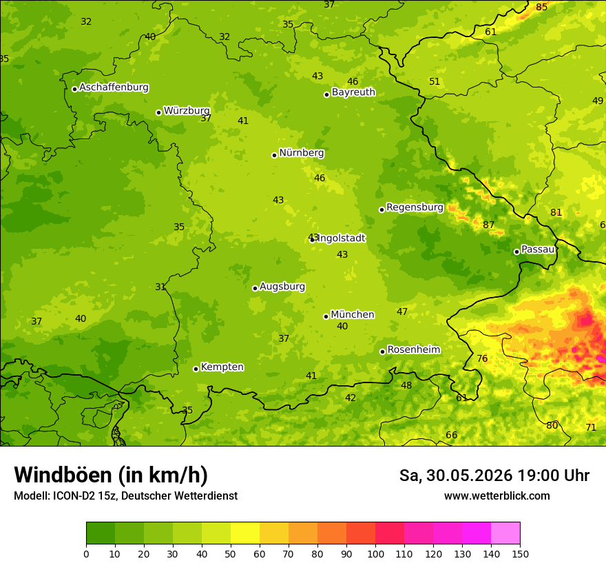 Maximale Windböen
