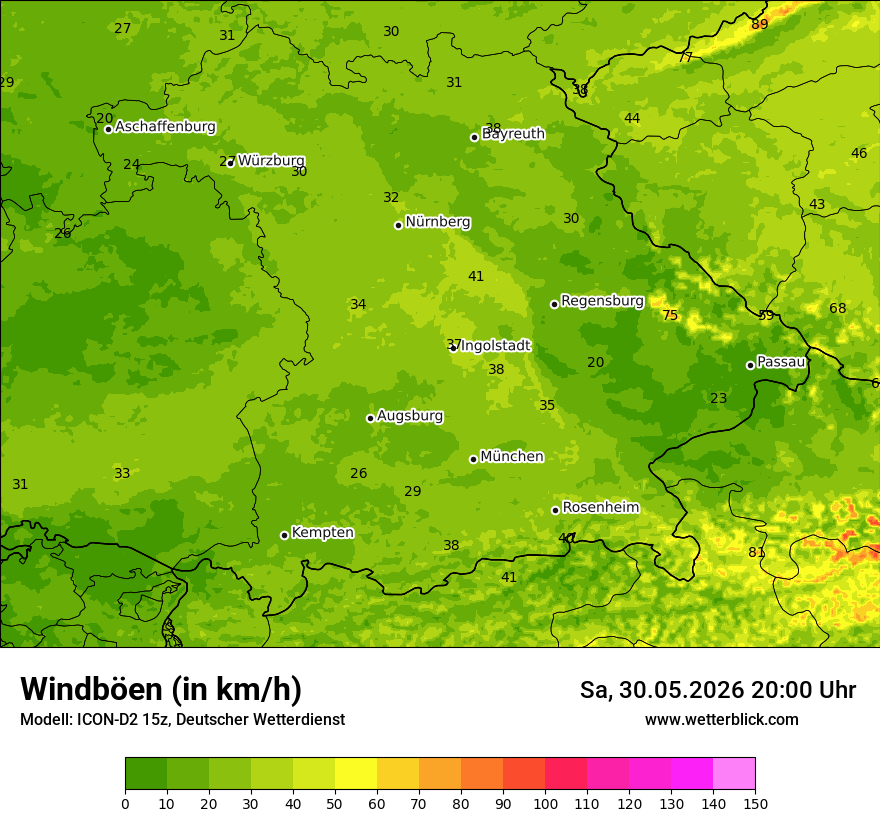 Maximale Windböen