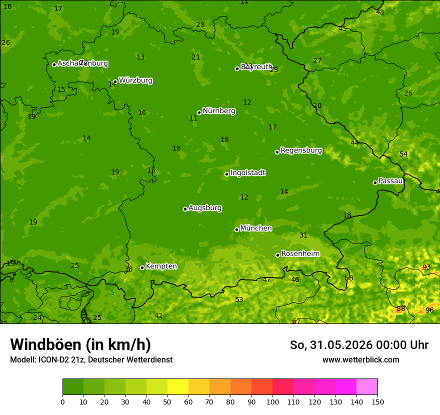 Maximale Windböen