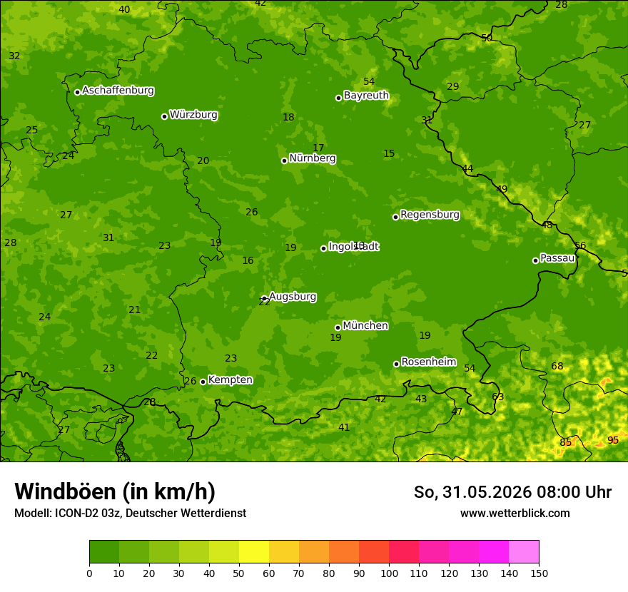 Maximale Windböen