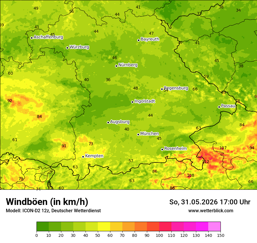 Maximale Windböen