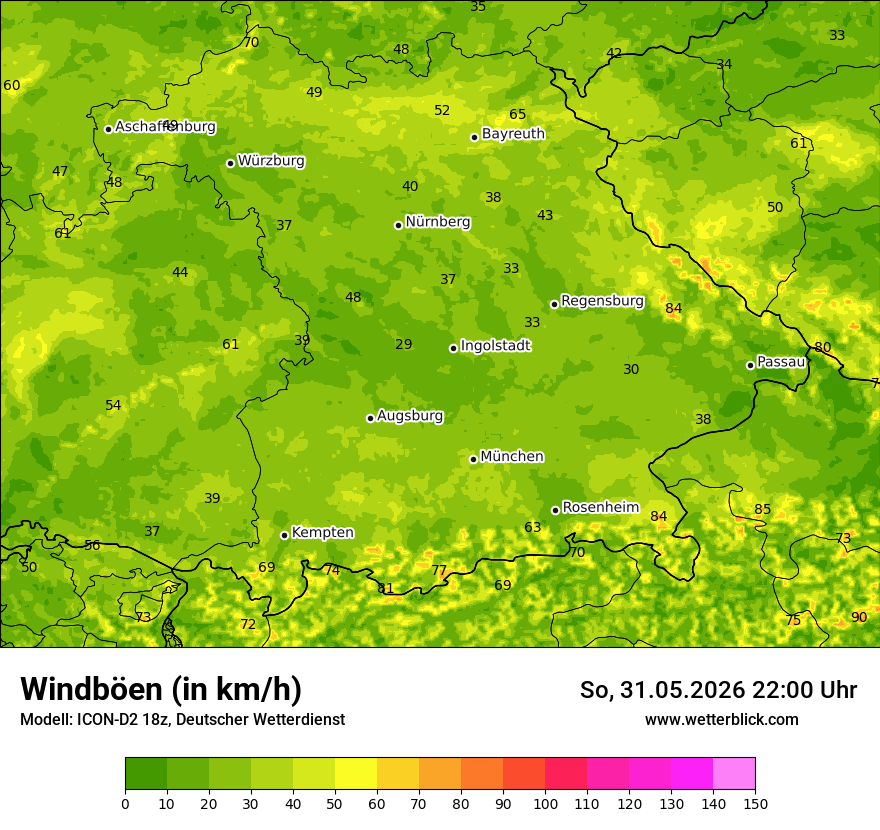 Maximale Windböen