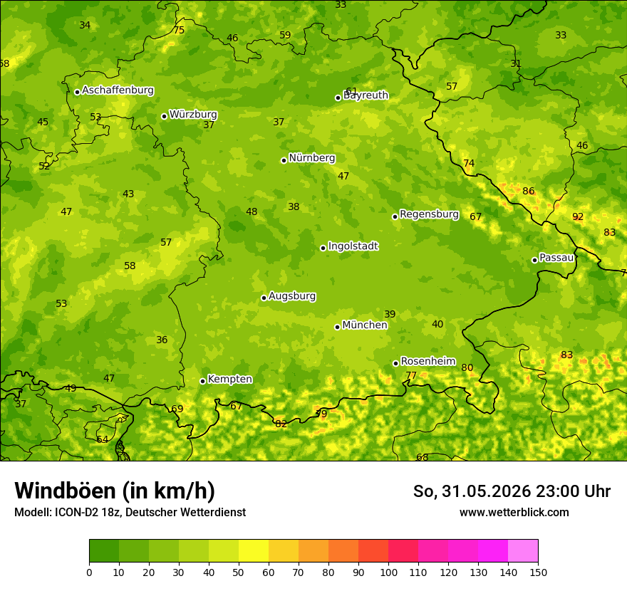 Maximale Windböen