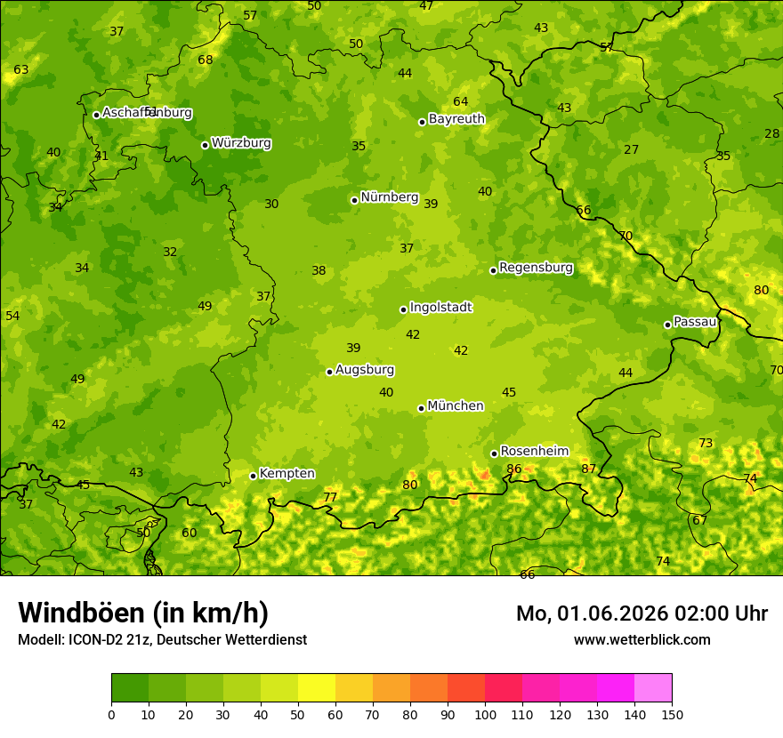 Maximale Windböen