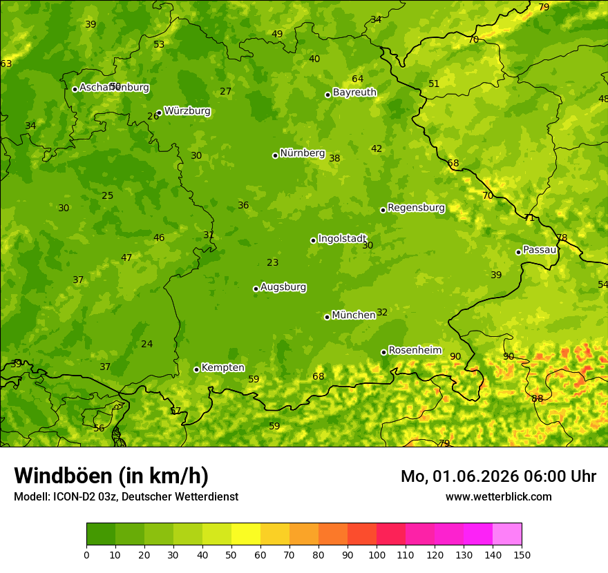 Maximale Windböen
