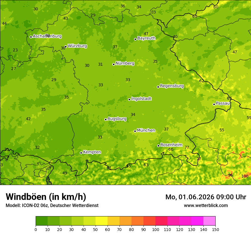 Maximale Windböen