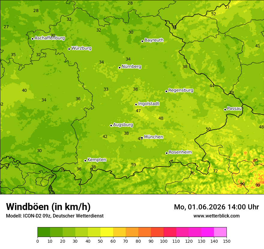 Maximale Windböen