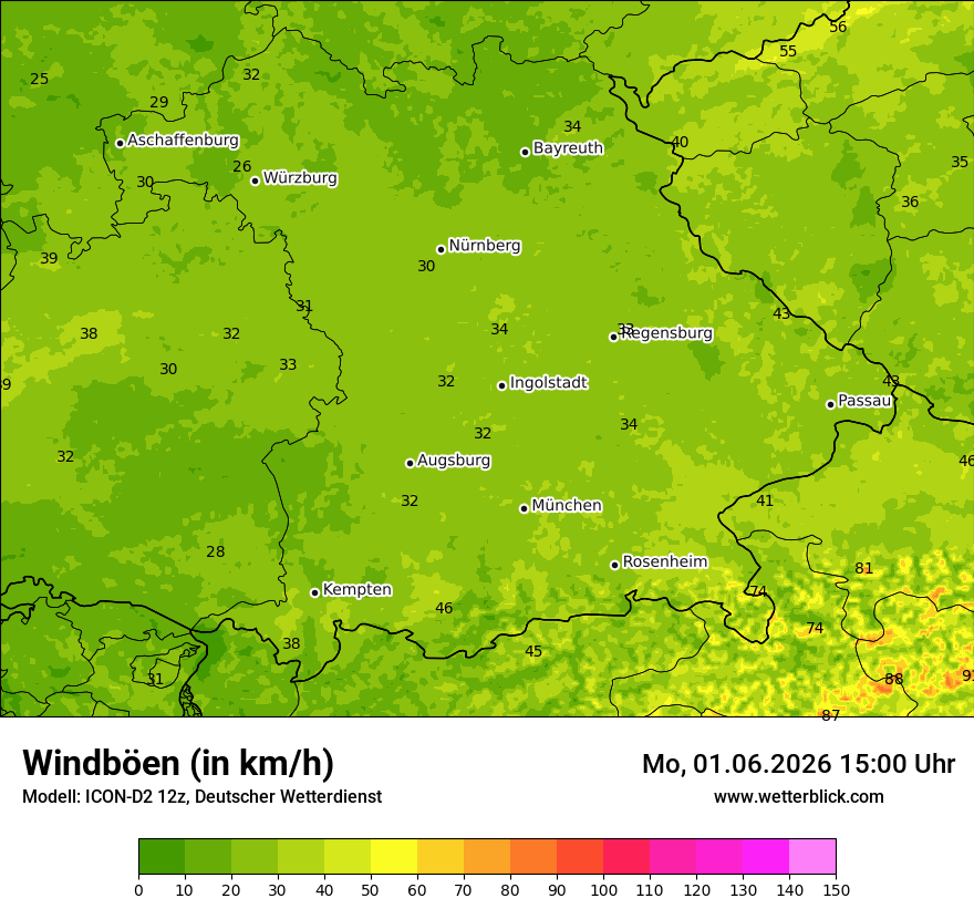 Maximale Windböen