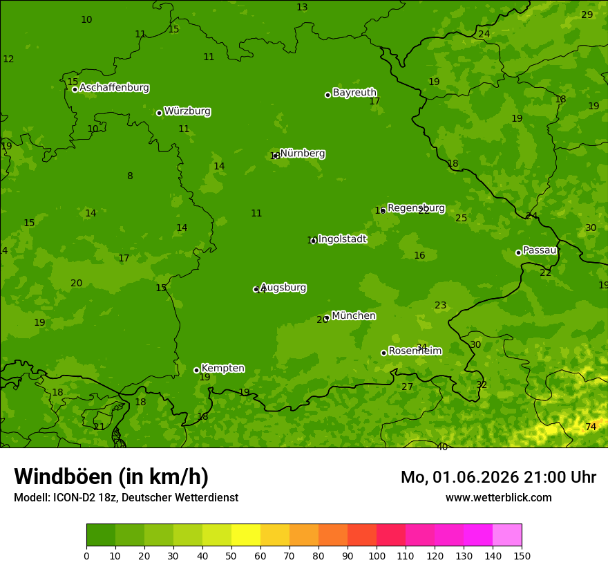 Maximale Windböen