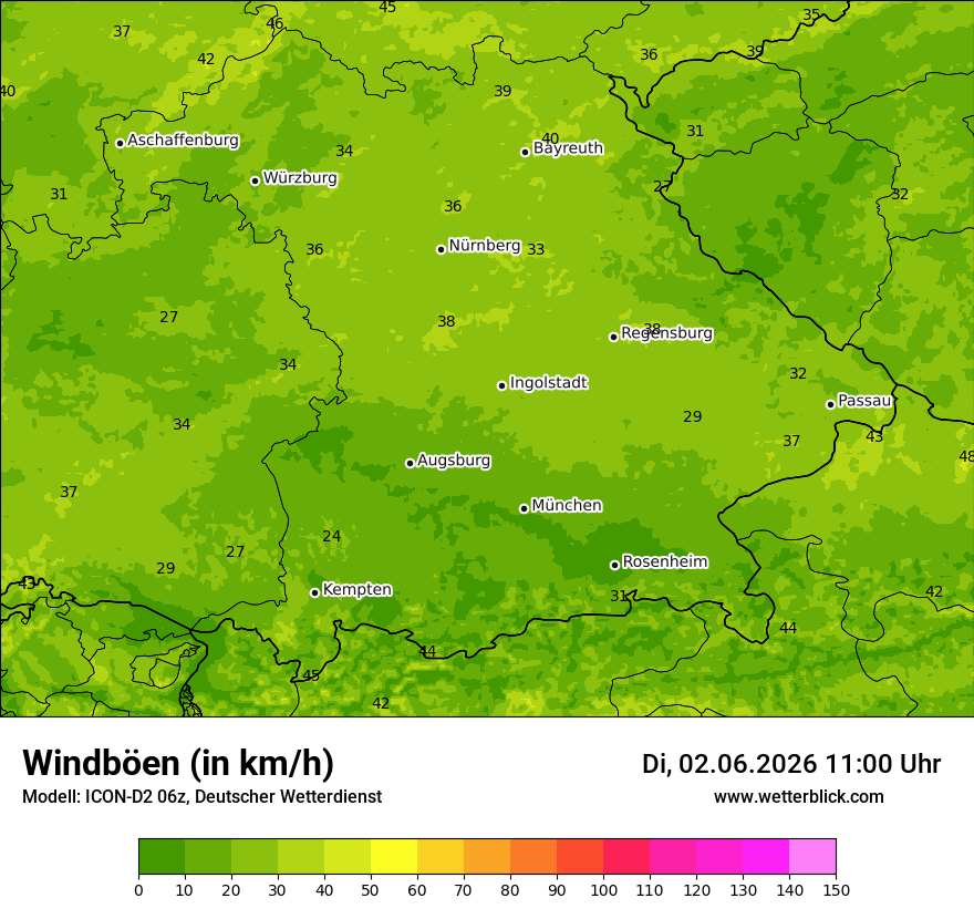 Maximale Windböen