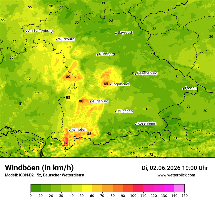 Maximale Windböen