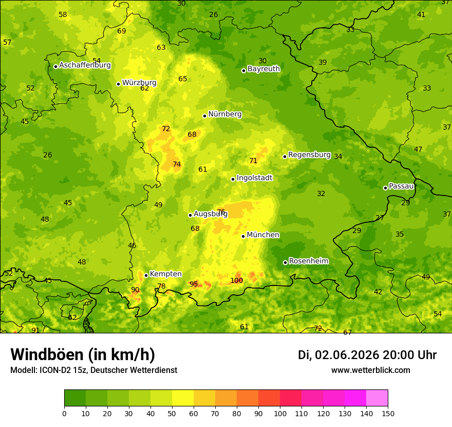 Maximale Windböen