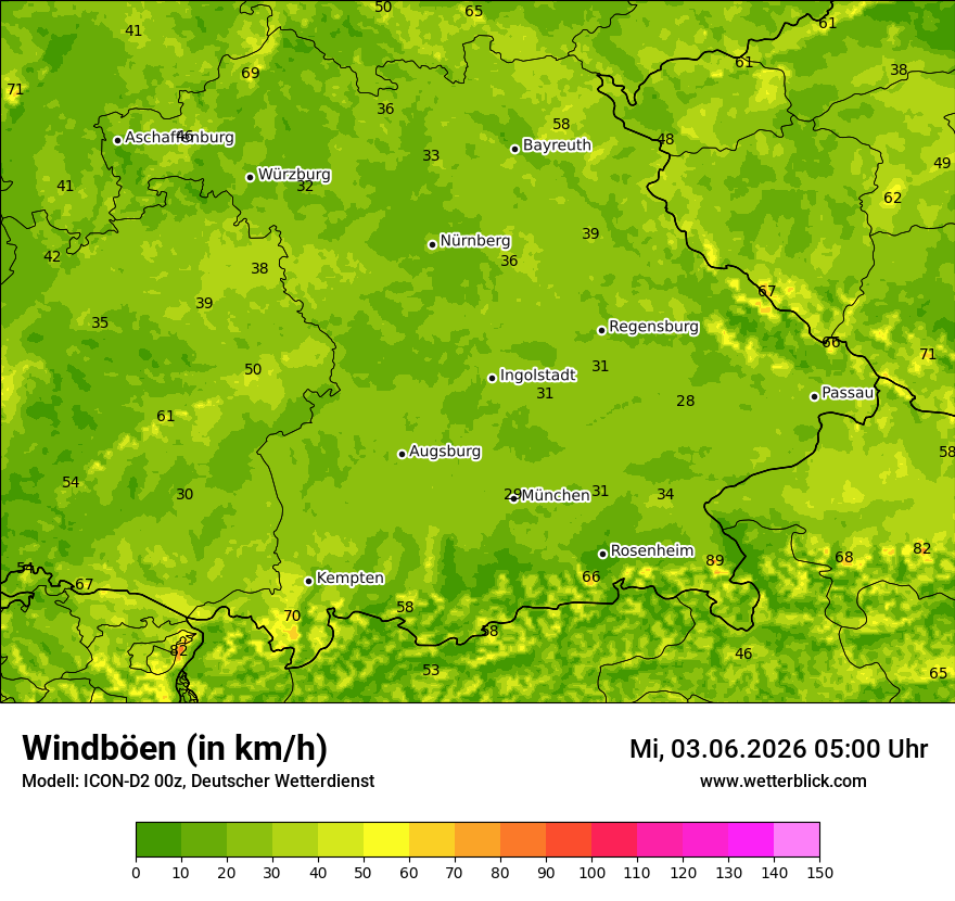 Maximale Windböen
