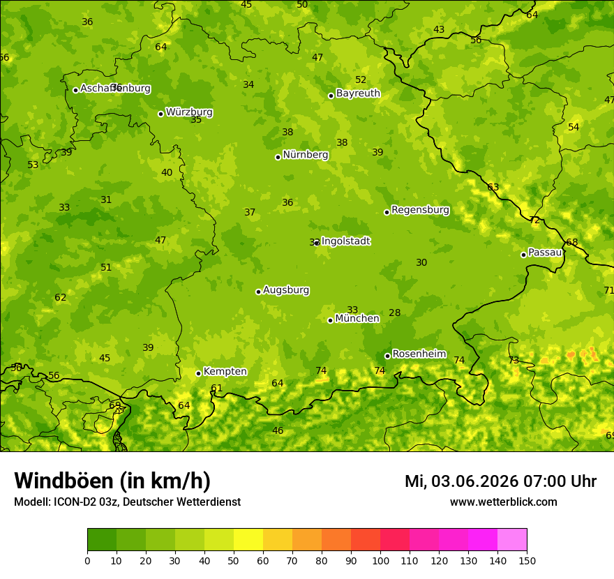Maximale Windböen