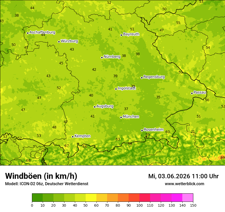 Maximale Windböen