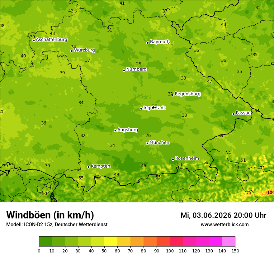 Maximale Windböen