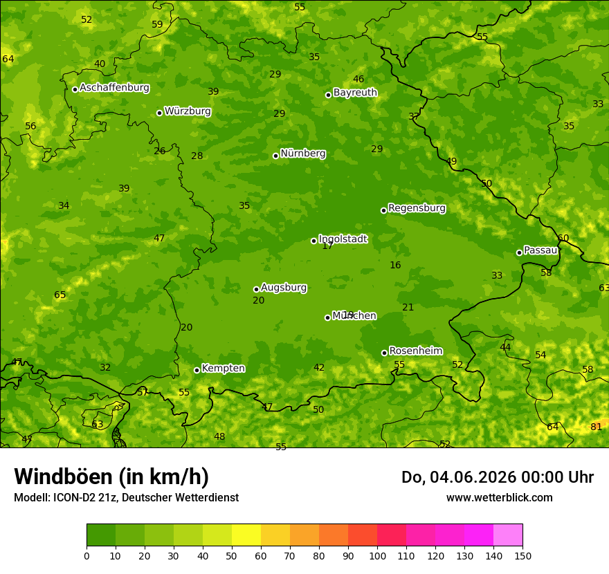 Maximale Windböen