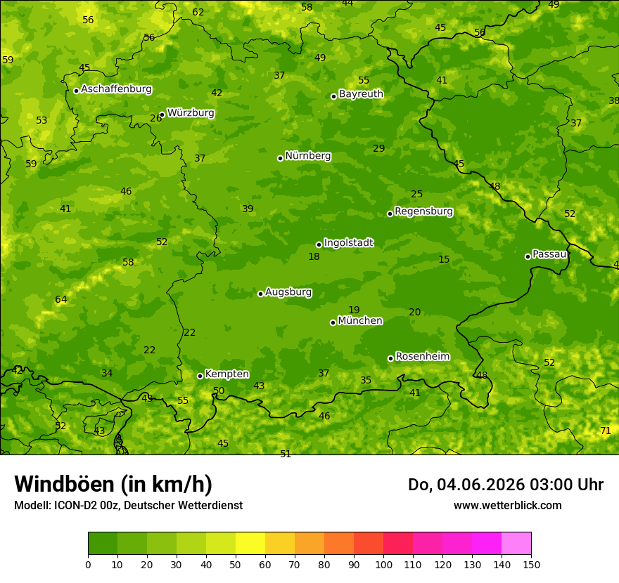Maximale Windböen