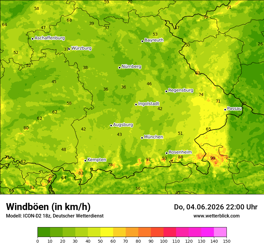 Maximale Windböen