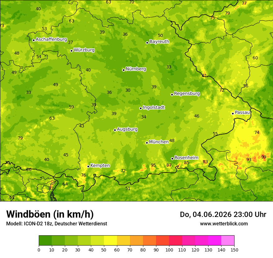 Maximale Windböen