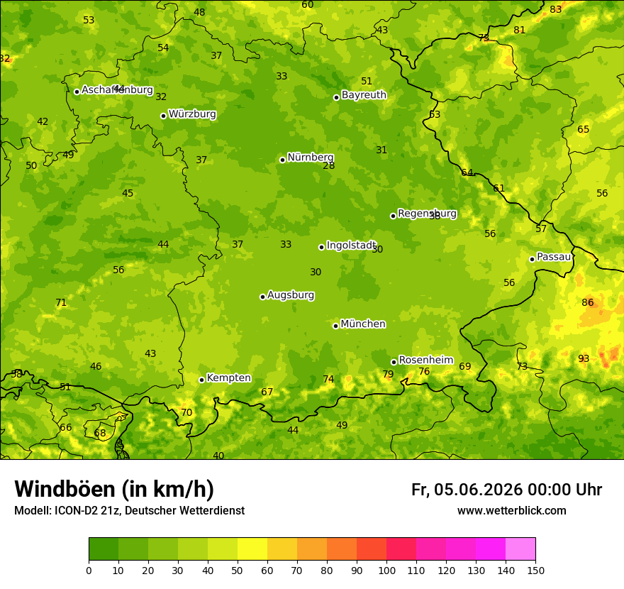 Maximale Windböen