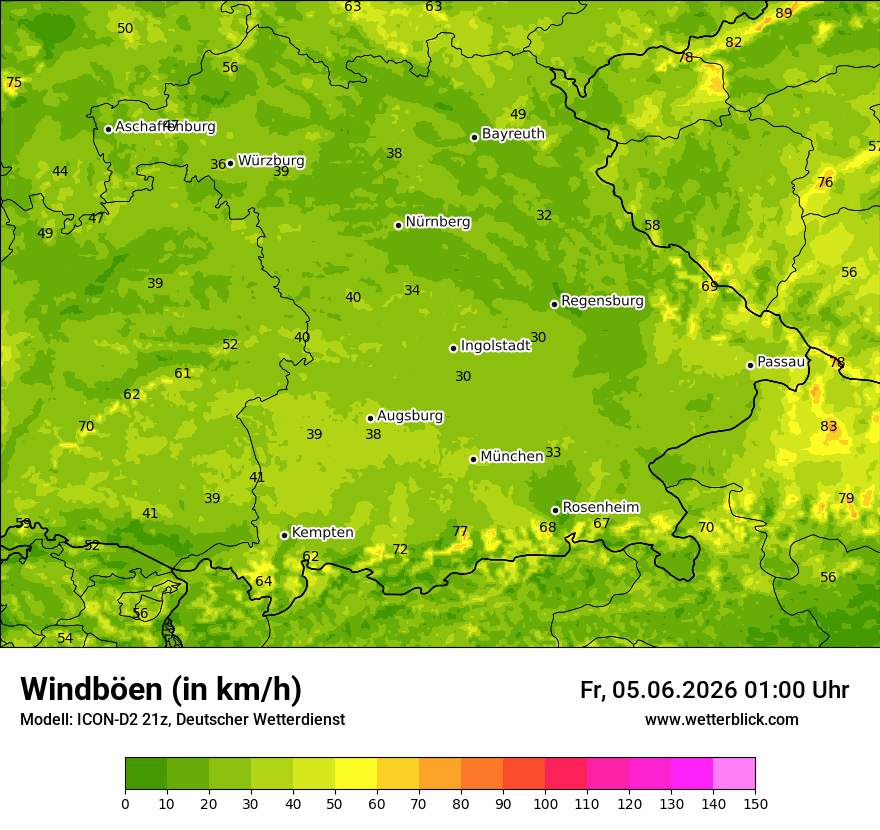 Maximale Windböen