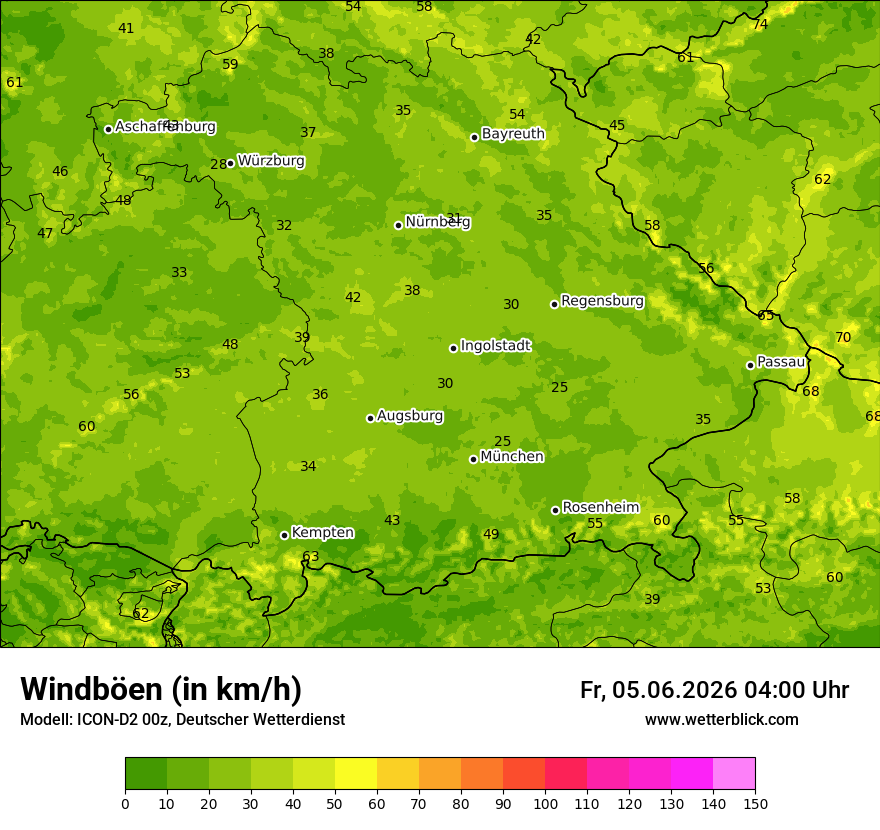 Maximale Windböen