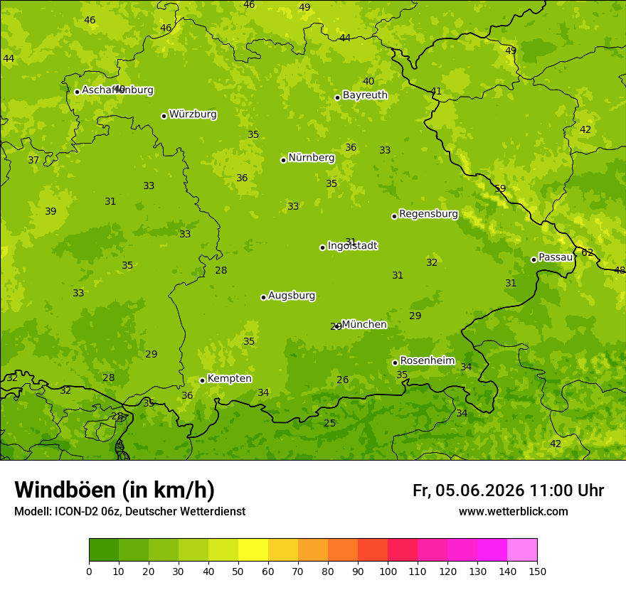 Maximale Windböen