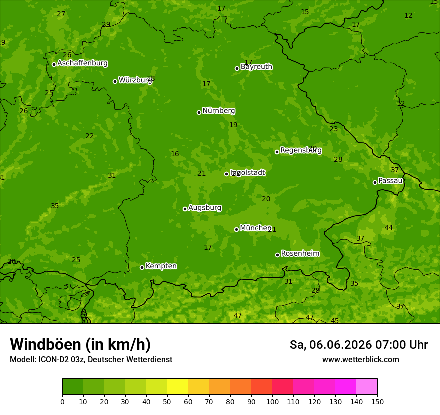 Maximale Windböen
