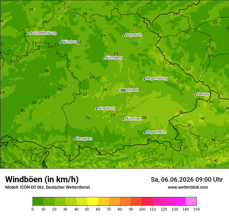 Maximale Windböen