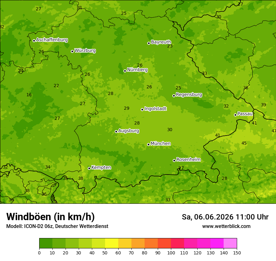 Maximale Windböen