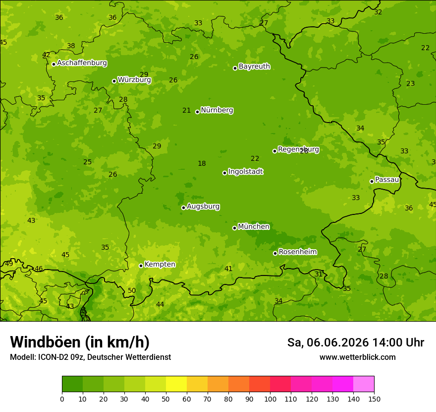 Maximale Windböen
