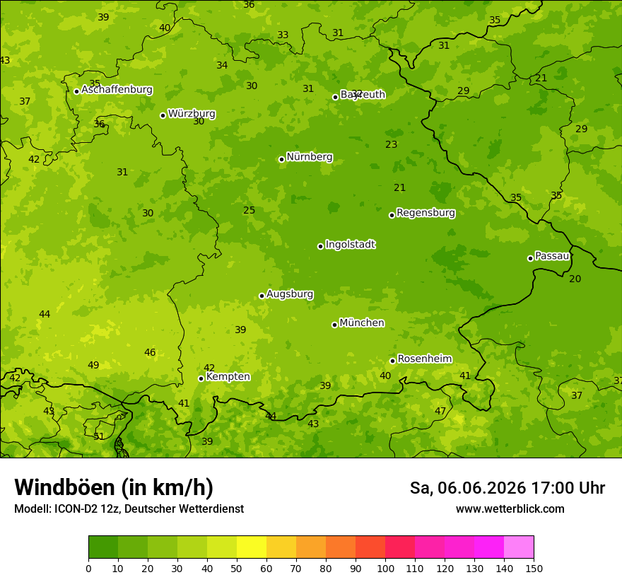 Maximale Windböen