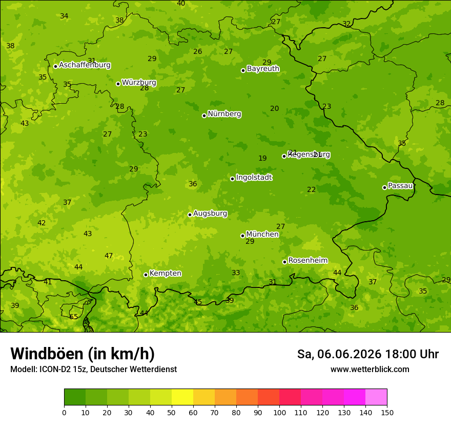 Maximale Windböen