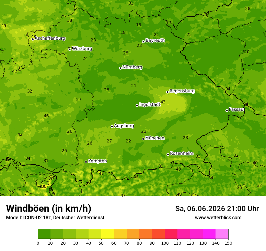 Maximale Windböen