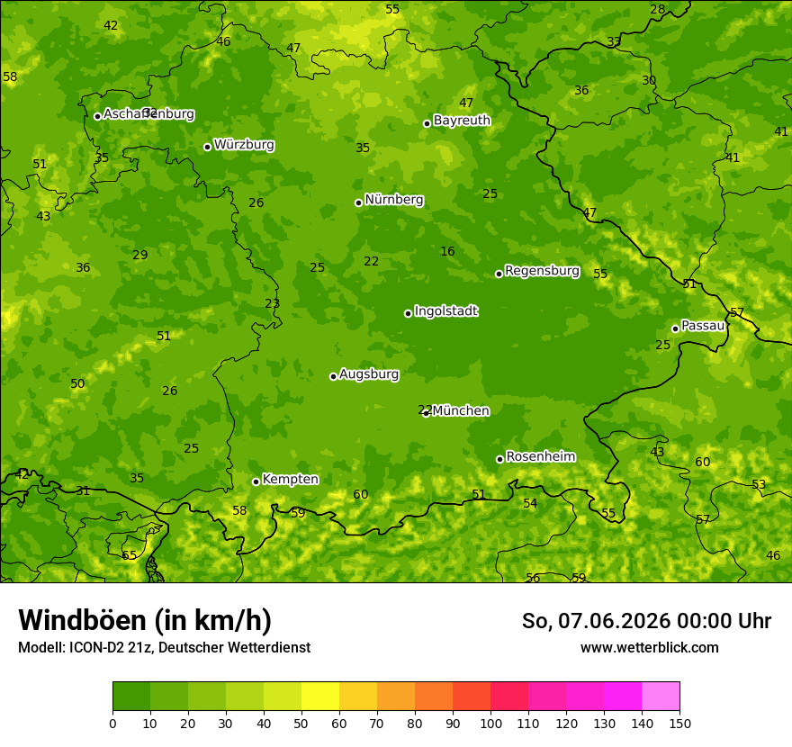 Maximale Windböen