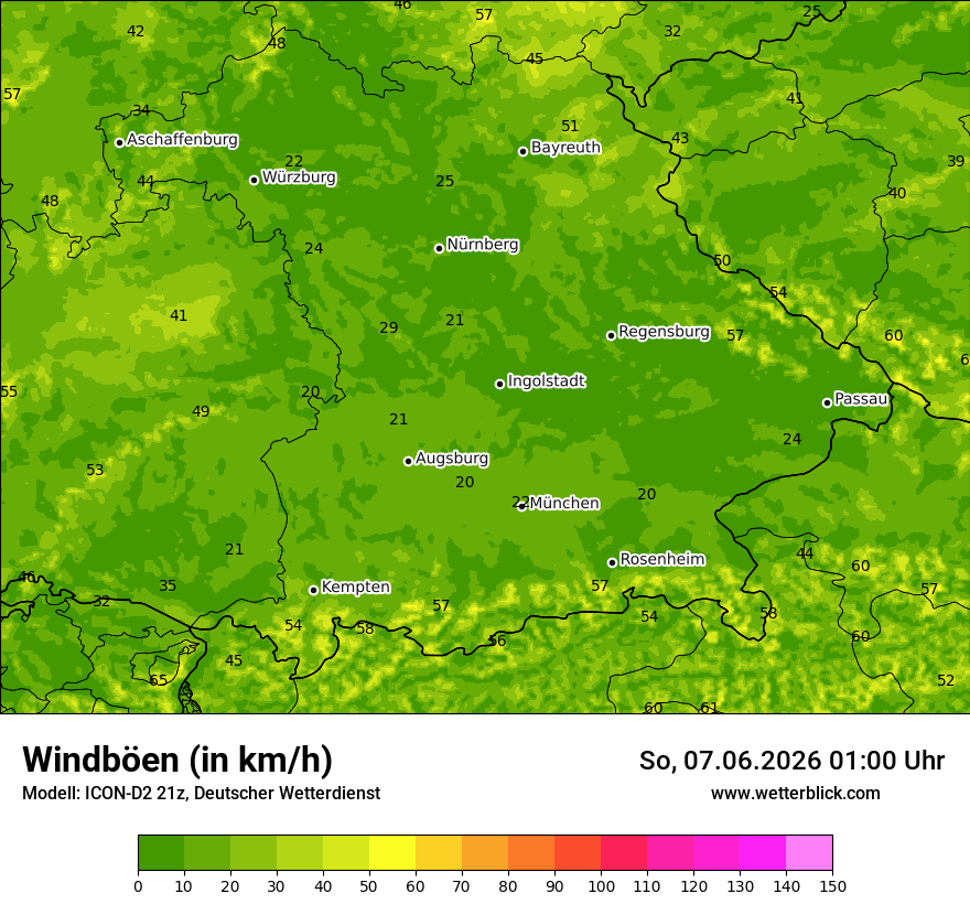 Maximale Windböen